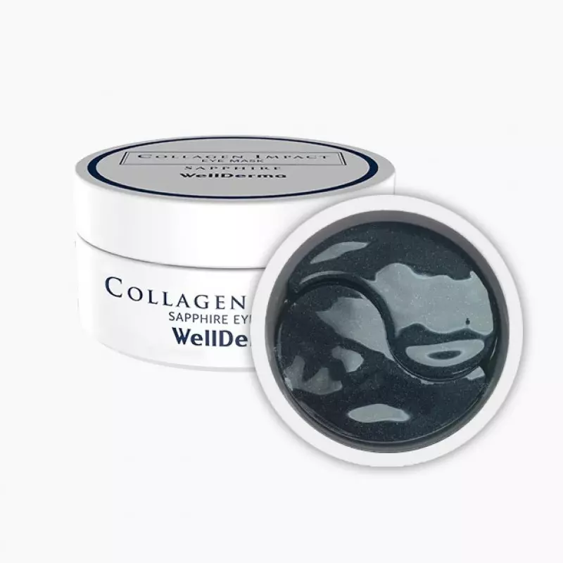 Сапфировые патчи с морским коллагеном WellDerma Collagen Impact sapphire Eye Mask